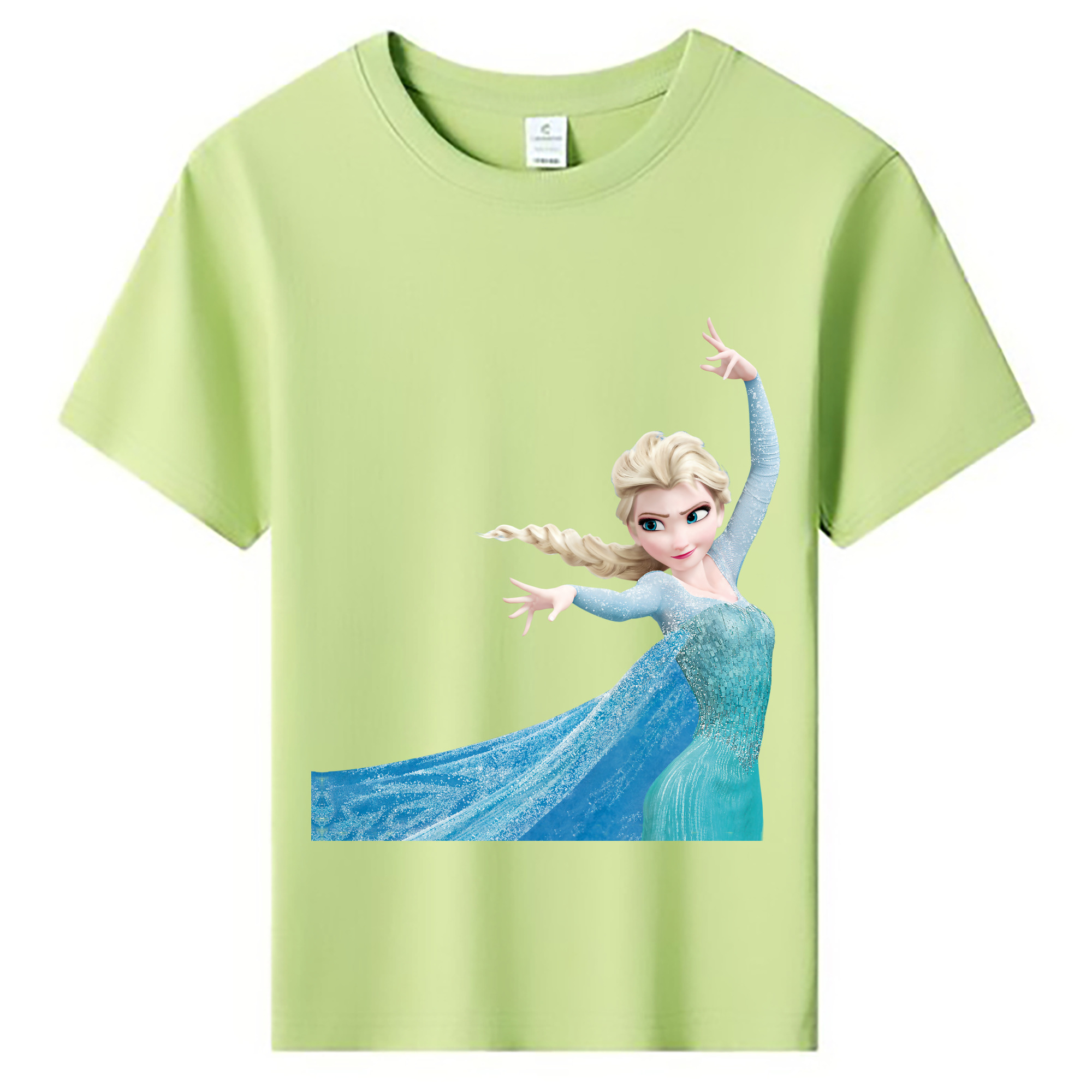 （画像用） アナと雪の女王 アンナ エルサ Frozen Anna Elsa 綿100％キッズTシャツ（フロントプリント）